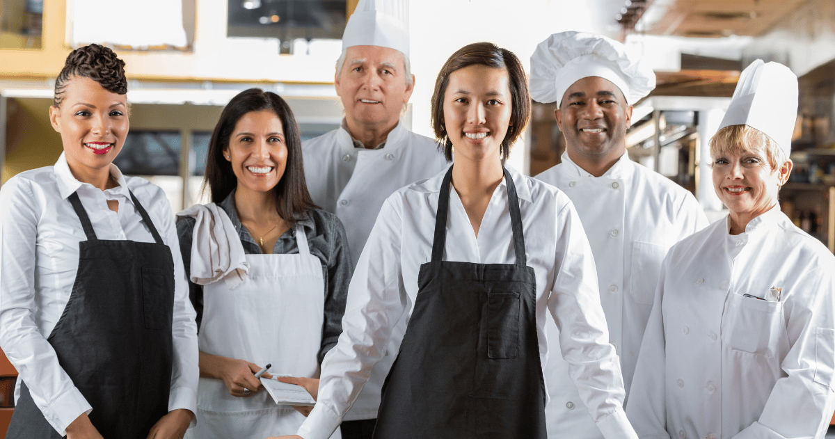 Diverse Food Handlers in Kitchen